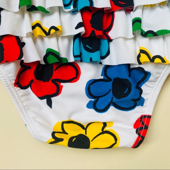 Hanna Andersson White & Floral Swim Suit - Picture 3 of 4